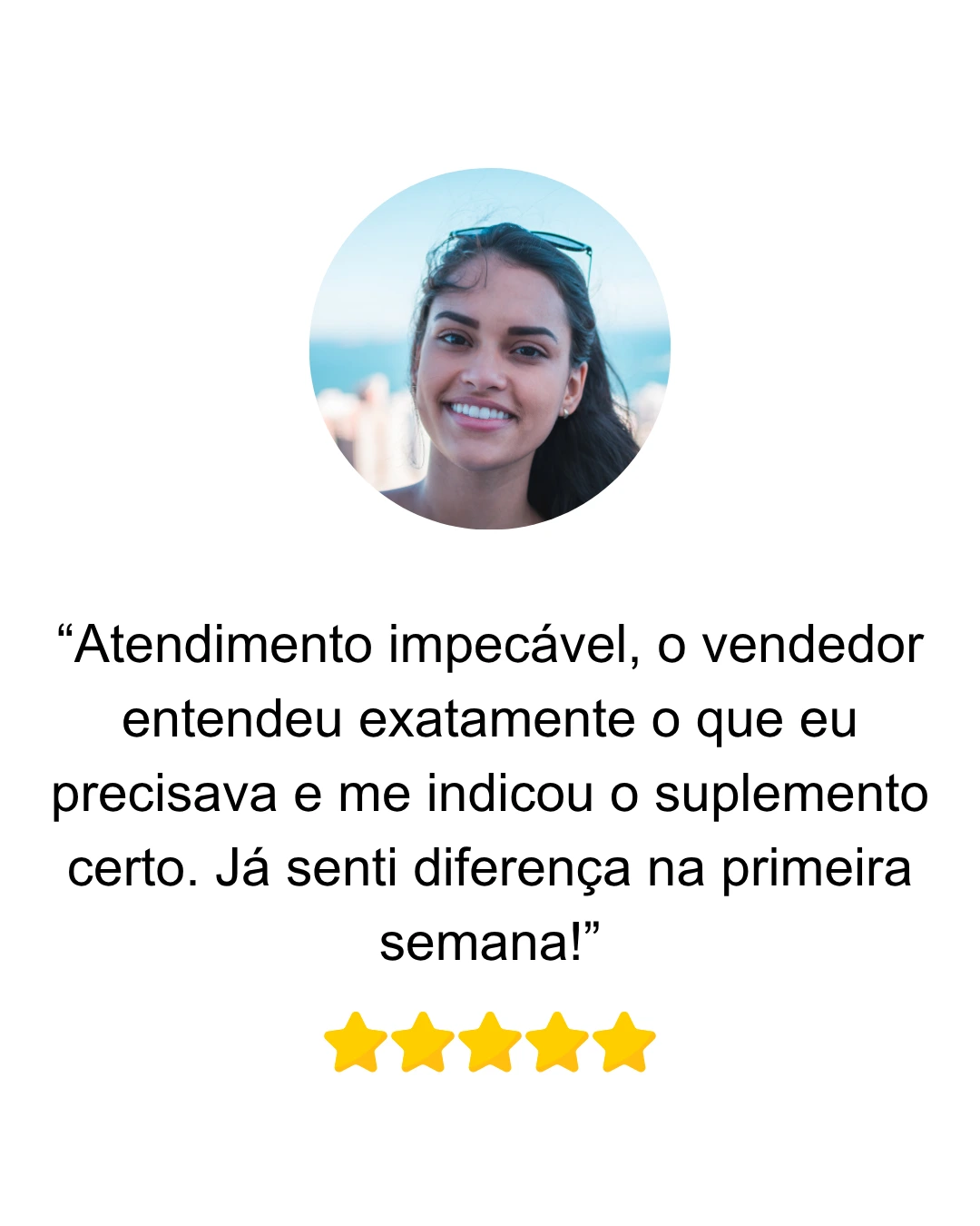 Comentário de cliente da Nutrimax Suplementos