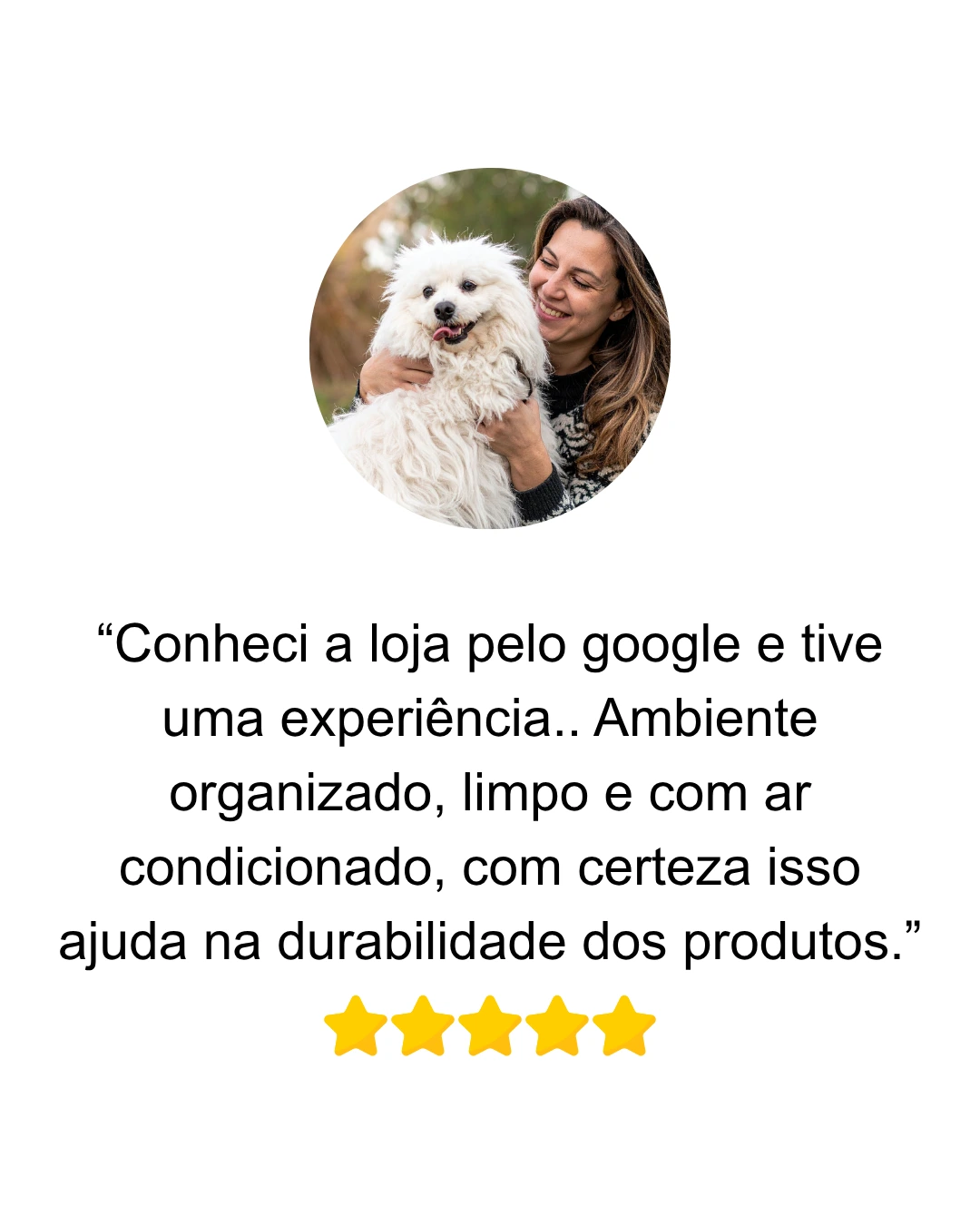 Avaliação de cliente satisfeito
