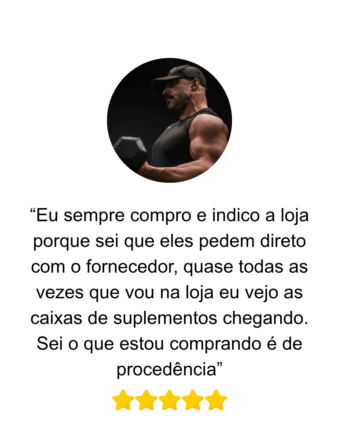 Avaliação positiva de cliente da Nutrimax